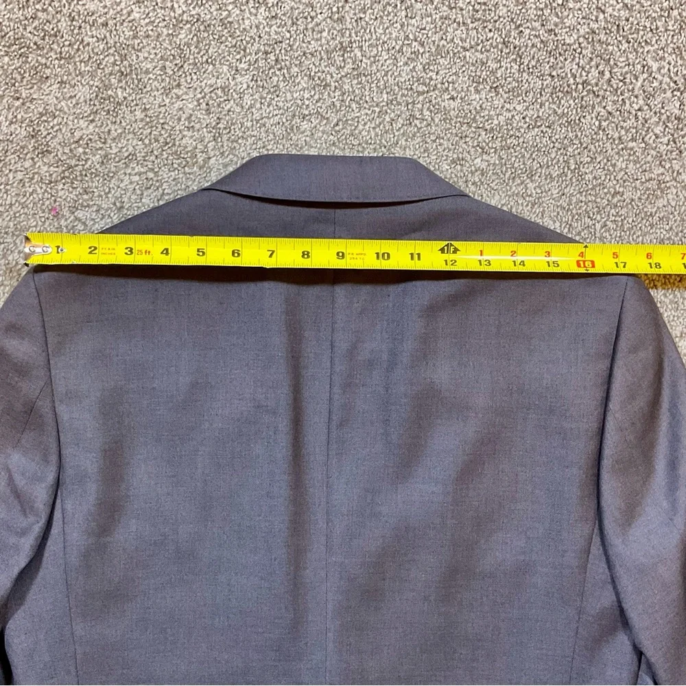 Bertolini 2pc‎ Suit Jacket Size 38R Pants 46/40 Sport Coat Blazer Wool Silk Gray